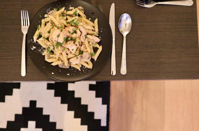 romige pasta met champignons en kip | 30 min